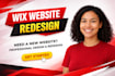 wix design wix website redesign website design wix website development redesign
