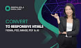convert PSD, image, PDF, ai, and figma to responsive HTML5