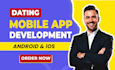 create a dating app and admin with matchmaking functionality and ai