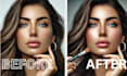 do high quality photo editing and portrait enhancements