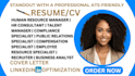 write a human resource, public relation, talent management and recruiter resume