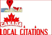 build 10 high PR local canadian citations, approved