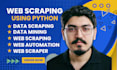 do python web scraping, data collection, data scraping