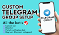 create your telegram channel and group