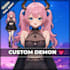 draw and rig live2d model, 2d vtuber model, live2d vtuber rigging, anime vtuber