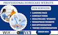 design a professional home care website, nursing agency, senior care website