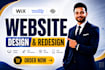 design wix website or redesign wix, weebly, squarespace website