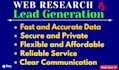 provide fast web research and lead generation services