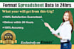 format spreadsheet data in 24hrs