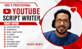 write youtube video scripts for faceless channel