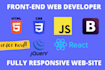 be your professional front end developer using HTML, CSS, bootstrap, reactjs
