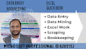 do data entry using excel and quick book