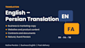 translate english to persian farsi, business and marketing