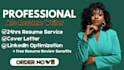 federal resume writing, resume design, cover letter, linkedin optimization, cv