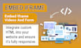 create and add custom html code, embed video, iframe and form in your website
