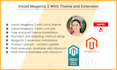 install magento 2 with theme and extension