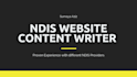 write high quality content on ndis related topics