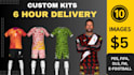 up to 10 custom kits quickly created less than 7 hours