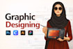 do modern graphic design, logo and branding for business