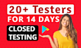 provide authentic 20 testers for google play closed testing