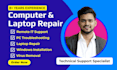 repair windows computer, laptop or fix any issue remotely