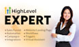 setup and manage gohighlevel website, emails SMS automation sales funnel expert