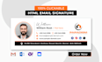 design modern clickable HTML email signature