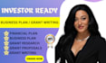 develop business plans, grant proposal, financial plan, grant research, sba logo