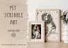draw pencil illustration pet portrait dog cat, scribble art
