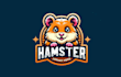 design high quality hamster mascot logo with creative concept