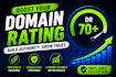 increase domain rating ahrefs dr70 plus