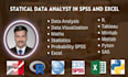 do statistical data analysis in spss and excel