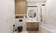 bathroom interior design and realistic 3d rendering