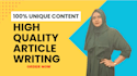 write an engaging and appealing high impact articles that grab attention