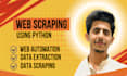 do python web scraping, data scraping from any websites
