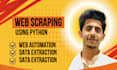 do python web scraping, data scraping from any websites