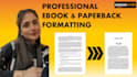 do ebook formatting, paperback and layout design
