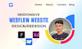 create responsive webflow website, figma to webflow, webflow landing page