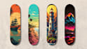 design unique skateboard illustration
