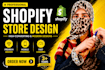 do shopify store design, shopify website, shopify dropshipping store