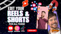 high quality reels video editing for instagram