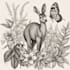 draw an animal and botanical illustration
