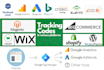 install any google analytics  adwords  facebook tracking codes