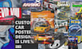 design a motorsport or magazine style poster for your car