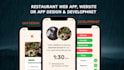 develop restaurant website app, meal schedule app, food delivery app uiux design