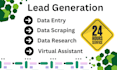 do lead generation, data entry services