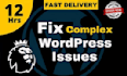 fix wordpress errors and bugs
