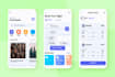 design flutter mobile app UI UX screens using figma