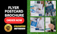 do professional flyer design, business flyer, brochure design postcard design