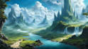 create fantasy landscape concept art